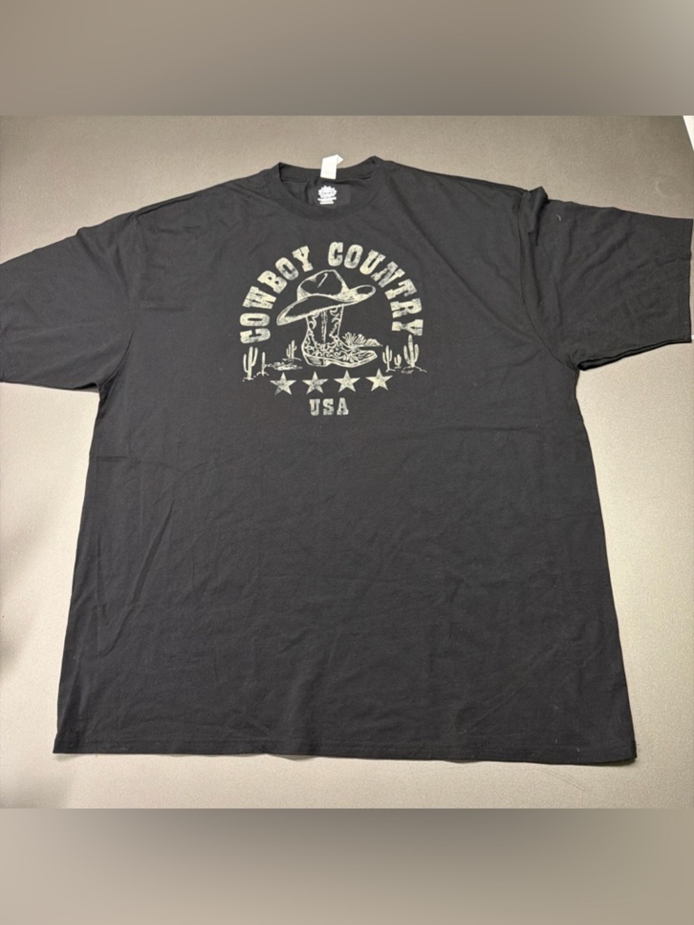Fifth Sun Big & Tall USA Cowboy Country Graphic T-Shirt Men's 4XL Black NWOT‎